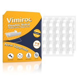 vimiroo Double Sided Sticky Tack, 75pcs Clear 0.5" Museum Putty, Easy to Peel Strong Poster Putty for Wall Hanging, Crafts, Posters, Photos, DIY Projects