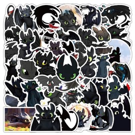 Zimoer Pack of 120 Toothless Sticker Pack - Premium Vinyl Sticker Set with Waterproof UV Protective Layer - Ideal for Laptop, Suitcase, Water Bottle, Skateboard & More