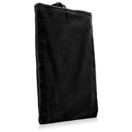 BoxWave Case Compatible with Pioneer XDP-300R - Velvet Pouch, Soft Velour Fabric Bag Sleeve with Drawstring - Jet Black