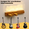 JIZZU Guitar Wall Mount, USB Powered LED Luminous Wooden Guitar