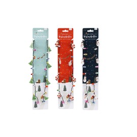 CGB Giftware | Set of 3 Assorted Christmas Novelty Flashing Light Up Necklace Perfect for Party | 3 Flashing Modes