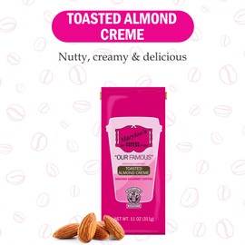 Marylou’s Coffee – Toasted Almond Creme Flavored Coffee Ground Gourmet Coffee – 11 oz