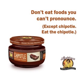 Chipotle - Louisiana Pepper Exchange - Fresh Pepper Replacement (Chipotle Pepper Puree) 1 Jar - Plant-Based, Gluten-Free. Replace Chipotle in Adobo. Smoky and Sweet, Add to Ranch Dressing, Marinades, BBQ Sauces, and Taco Sauces for Extra Flavor and Spice - Chipotle Pepper Replacement