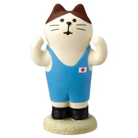 Decole ZCB-61847 Figurine, Athlete Cat, Wrestling Cat, 1.4 x 1.0 x 2.0 inches (3.5 x 2.5 x 5.8 cm), Concombre