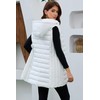 MODERN BUBBLE Long Puffer Vest for Women with Hood Lightweight