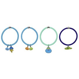 Smile Slime Cosmetics & Beauty Hair Elastics, Set of 4 (Slime and Friends)