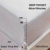 MOHAP Warm Super King Size Fitted Sheet Grey with Extra