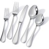 KINGSTONE 60 Piece Teardrop Silverware Set for 12, 18/10 Stainless