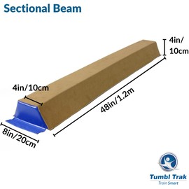 Tumbl Trak 4ft Sectional Gymnastics Training Floor Balance Beam, colors may vary