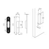 JUVA TRION-R 3663 Modern Shell Sliding Door Handle Oval Sliding