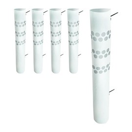 BestNest Tree Pro Bark Pro 36" Vented Tree Protectors – Pack of 5 Recycled Plastic Wraps with Zip Ties, Heat‑Deflecting White Guards for Young Trees, Eco‑Friendly Trunk Protection Made in USA