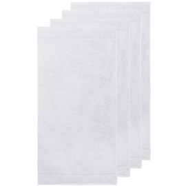 Brandsseller Hand Towel Set of 4 Approx. 50 x 100 cm Terry Cloth 100% Cotton White