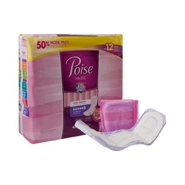 Poise Pads Ultimate Absorbency Long, Pk/45