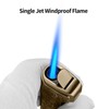 W.SWAN Cigar Lighter Bronze Carving Single Jet Flame Windproof Butane