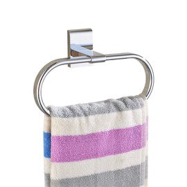 Flybath Oval Handtuchring Messing Poliertes Chrom Handtuchhalter Stilvolle Wandmontage