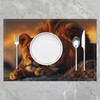 Erosebridal Lion Table Mats,3D Lion Placemats,African Safair Animal Place Mats,Nature
