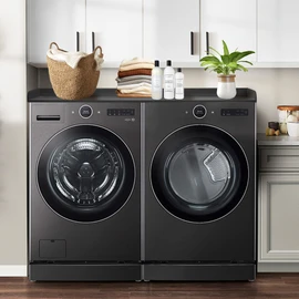 Royxen Washer Dryer Countertop with Solid Wood Core,54“W x 27.5D Laundry Countertop with Edge Rails,Washer and Dryer Topper for Laundry Room Organization(Black)