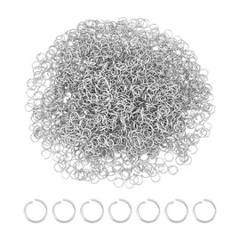 UNICRAFTALE 1000Pcs 5mm Jump Rings 24 Gauge Stainless Steel Open Jump Rings Round Jump Rings Jewelry Accessories for DIY Bracelet Earring Jewelry Making Necklace Repair