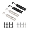 4 Set Heavy-Duty Door Lock Bolts - 4-Inch Black Slide