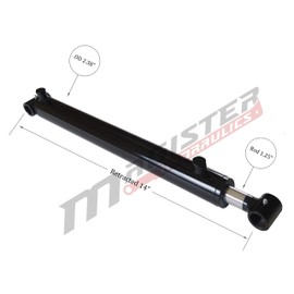 Magister Hydraulics Double Acting Hydraulic Cylinder - Cross Tube Hydraulic Cylinder 2" Bore 6" Stroke - UniversalHydraulic Cylinders (2x6)