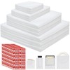200 Pack Cushion Foam Pouches & Sheets, 4 Size Dish
