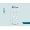 Kook Small Glass Carafes with Lids, Mini Beverage Pitcher, Clear