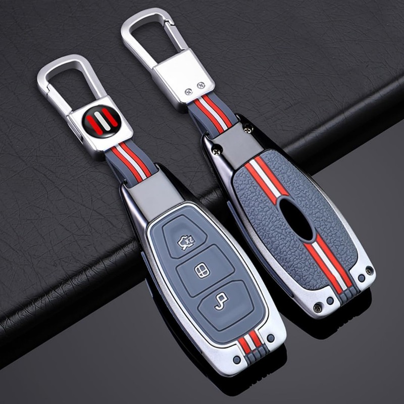 Happyit Zinc Alloy Car Key Case Shell for Ford C-Max
