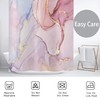 Pink Marble Shower Curtain 180x200, Hnmdmyi Abstract Rose Gold Purple