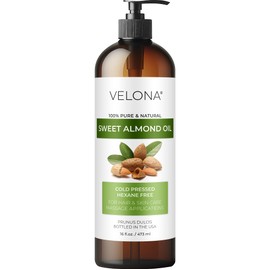 velona Aceite de Almendras Dulces - 16 Oz | Aceite Transportador Puro y Natural | Refinado, Prensado En Frío | Hidratante para Piel, Cabello, Cuerpo y Cara | Úselo Hoy - Enjoy Results...
