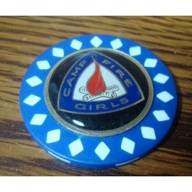 Golf Design CAMP FIRE GIRLS 3D Epoxy Diamond design Poker Chip Golf Ball Marker Card Guard B