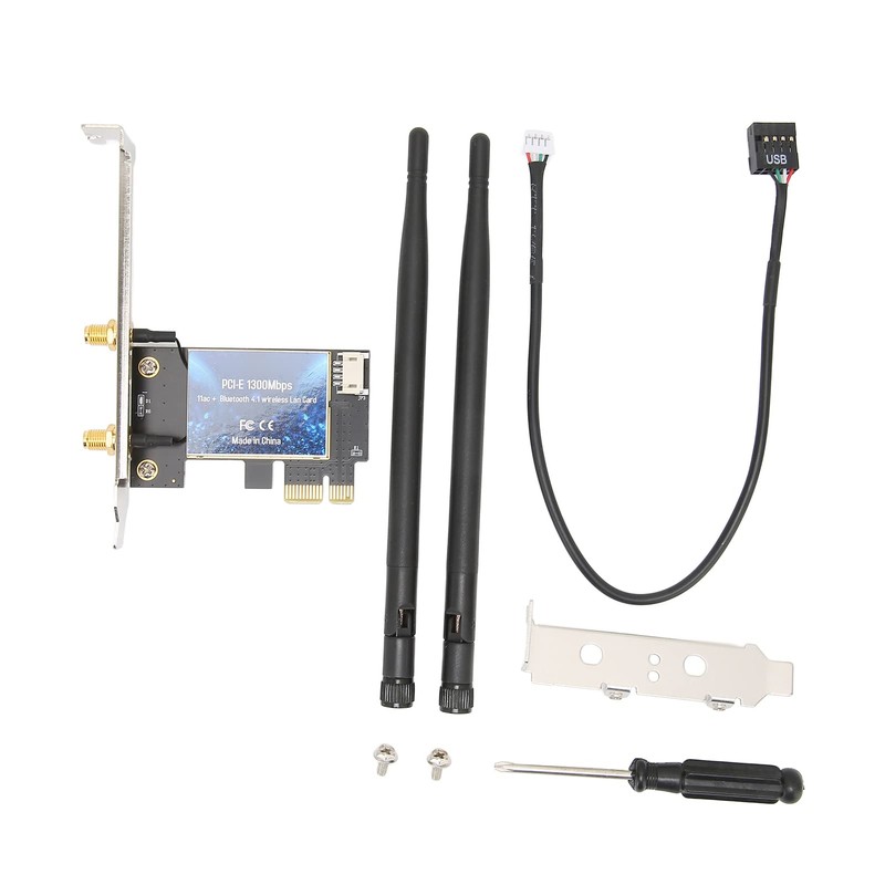 PCIe WiFi Card, 2.4GHz 5GHz Dual Band Wireless Adapter, Bluetooth