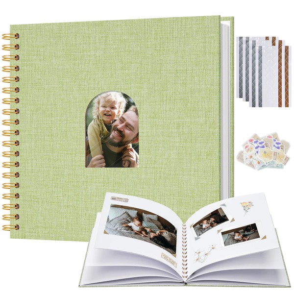 Remowith Linen Cover Scrapbook Album, 10 x 10 Inches, Photo