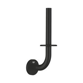 GROHE Start QuickFix Spare Toilet Roll Holder (Metal, Wall Mounted Concealed Fastening, Including Screws and Dowels, Extra Easy to Fit QuickGlue), Size 232 mm, Matt Black, 411862430
