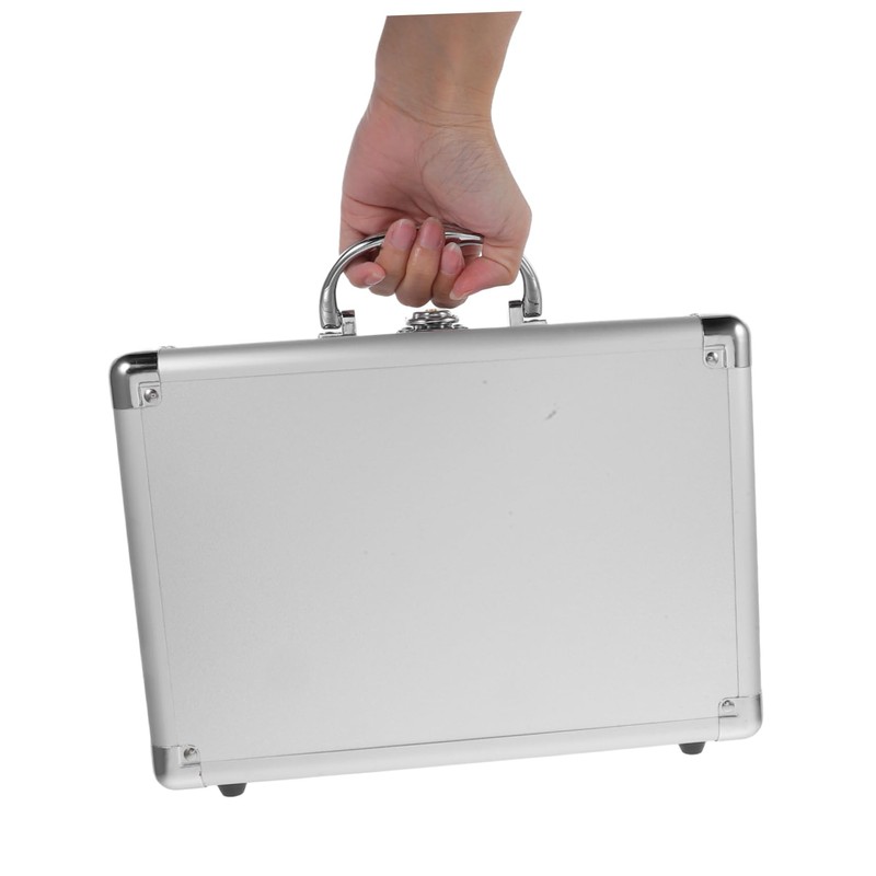 OSALADI Aluminum Alloy Briefcase for Makeup Tools Storage Strong Hard