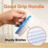 Superio Nail Brush Cleaner with Handle Stiff Bristles 3 Pack