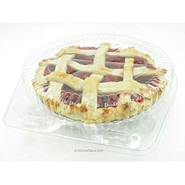 KitchenDance Clear Plastic Clamshell Pie Container with Dome - 6 Inches Plastic Pie Container - Ideal for Stunning Food Display - Pie Container Perfect for Storage, Displaying Food - CPC-106, 75