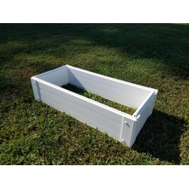 Handy Bed 1 x 2 Stack-able, White, Vinyl, Raised Garden Bed