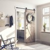 SMARTSTANDARD 5.5FT Sliding Barn Door Hardware Whole Kit (Include 5.5ft