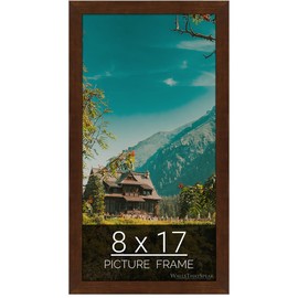 wallsthatspeak 8x17 Mocha Walnut Picture Frame for Puzzles Posters Photos or Artwork