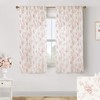 Print Curtains 63 Inch Length for Living Room,Sheer Pretty Pink