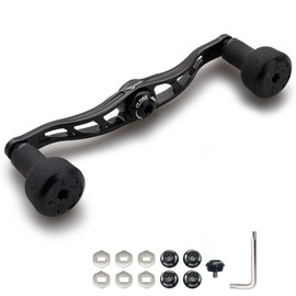 HEIGHTEN 4.1 / 4.7 inches (105 / 120 mm) Reel Handle, 0.9 inches (24 mm) TPE Arch Series for Shimano Daiwa Abgarcia General Purpose Bait Reels (HT24201)
