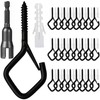 Mostantu 25 Pack Q-Hanger Hooks with Safety Buckle, 25Pcs Windproof