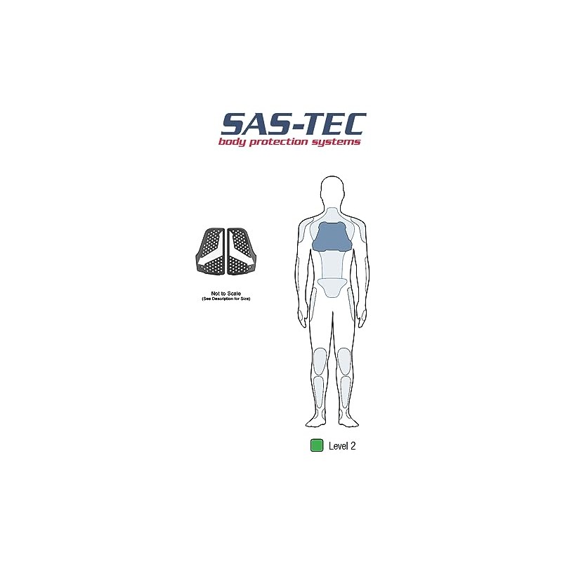 Sas-Tec Level 2 Viscoelastic Memory Foam Chest Guard Protection Inserts