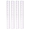 4PCS 30cm Clear Plastic Ruler 12Inch Transparent Ruler Shatterproof Straight