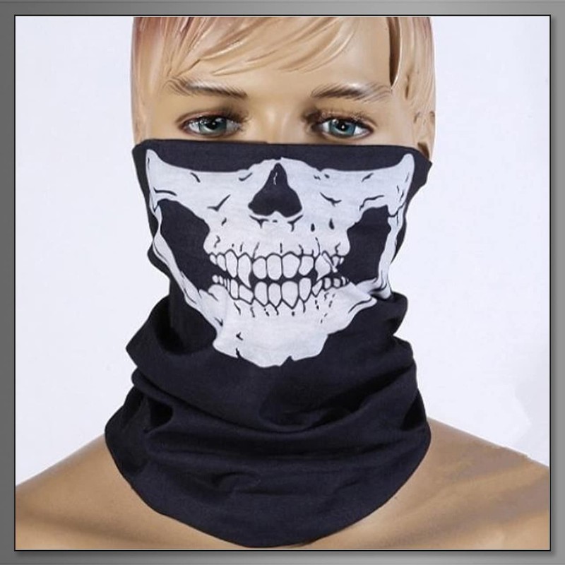 BUZZxSELECTION AC155 Men's Neck Warmer, Face Guard, Skulls, Airsoft Games,