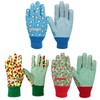 OIZEN 3 Pairs Pack Kids Garden Gloves, Gardening Gloves for