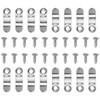 HARFINGTON 100Pcs Picture Frame Backing Hardware Clips with 100Pcs Screws