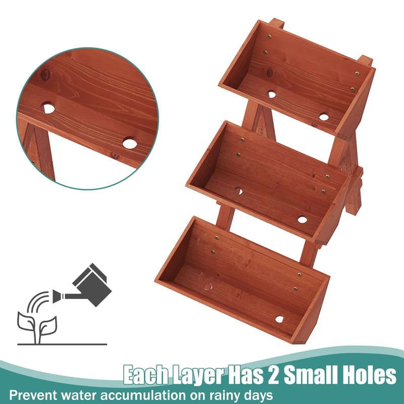 viewcare Raised Garden Bed, 3 Tier Small Vertical Garden Planter