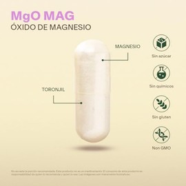 Óxido de Magnesio Suplemento Alimenticio VITAL BOTANICS | 200 Cápsulas de 500 mg, 6 Meses de Suministro, Apto Keto, Sin Gluten y Aditivos