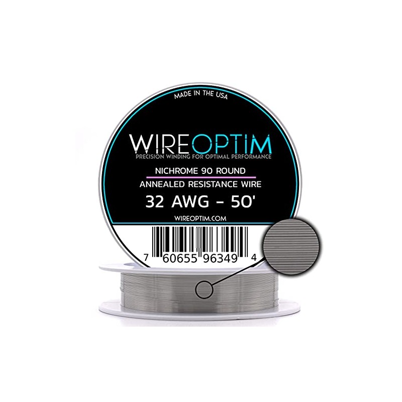 WIREOPTIM - 32 AWG - Nichrome 90 Resistance Wire -